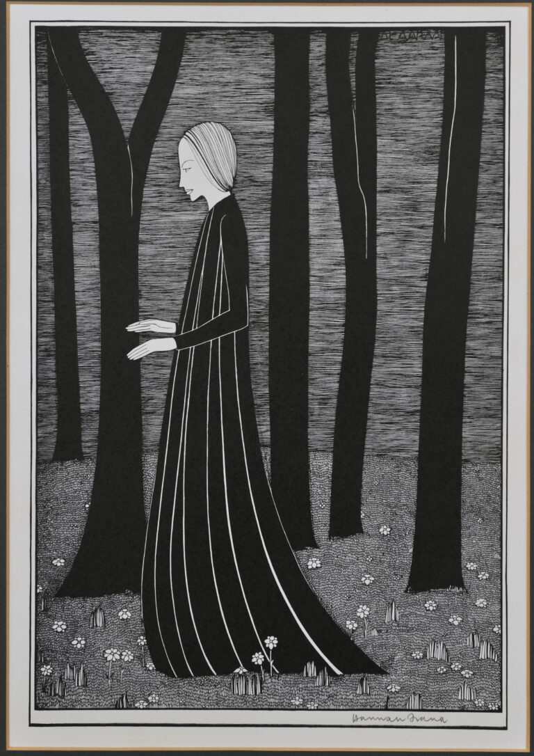Woman and Trees