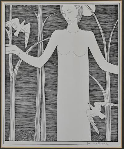 Woman With Birds