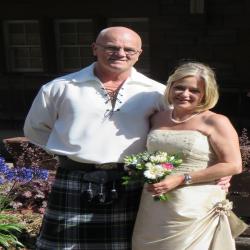 Couple celebrating renewal of vows