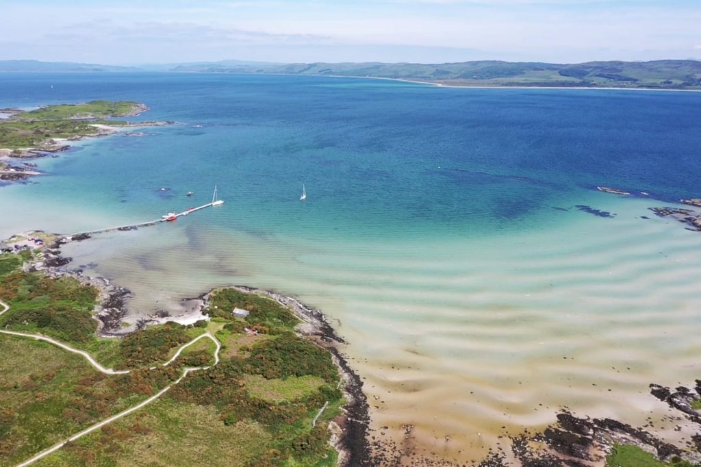 beach with blue water