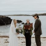 Photo of couple being married on the beach