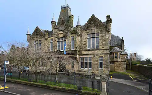 image of the outside of a large historic building