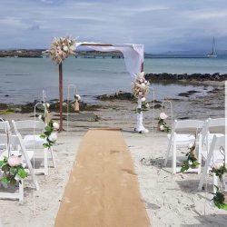 Gigha beach - set up by Argyll Wedding and Events 2