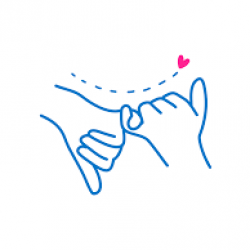Hands heart pinky promise