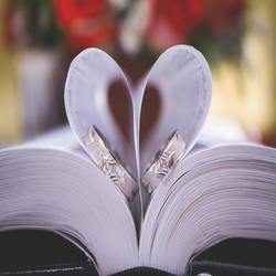 Book and heart shape