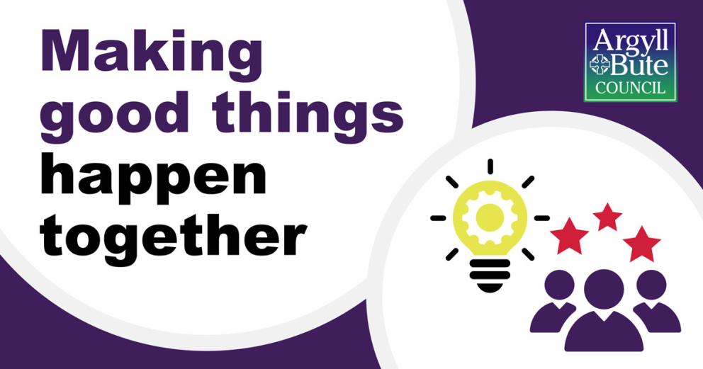 decorative graphic that reads making good things happen together