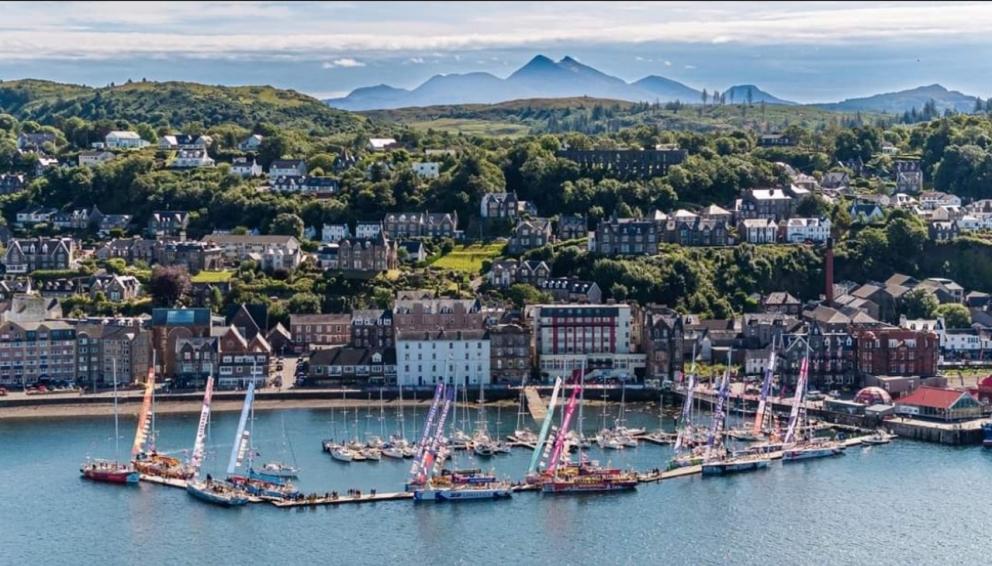 Clipper race boats in Oban