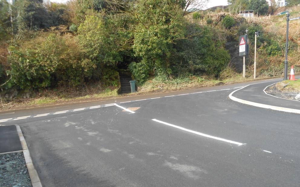 The new junction at Barmore Road, Tarbert