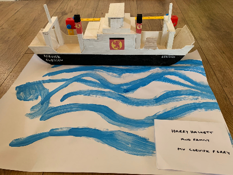 Model of a ferry