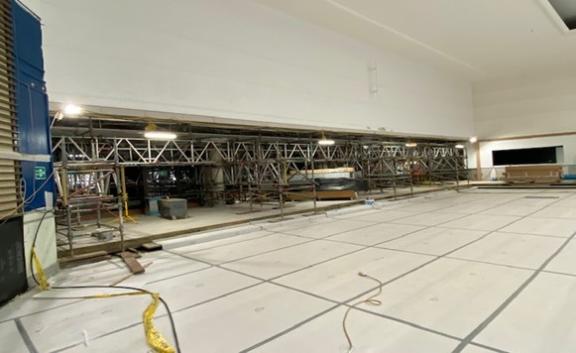 Rothesay Pavilion - interior scaffolding