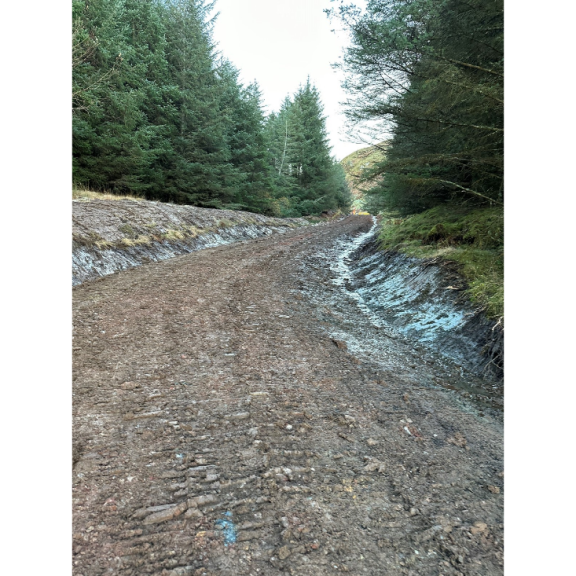 A816 landslip at Ardfern - 27th November - excavation of the forestry route