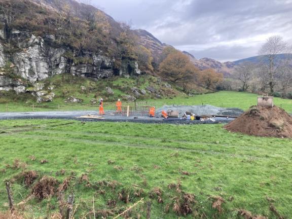 Works for the new road connection at Glen Lean