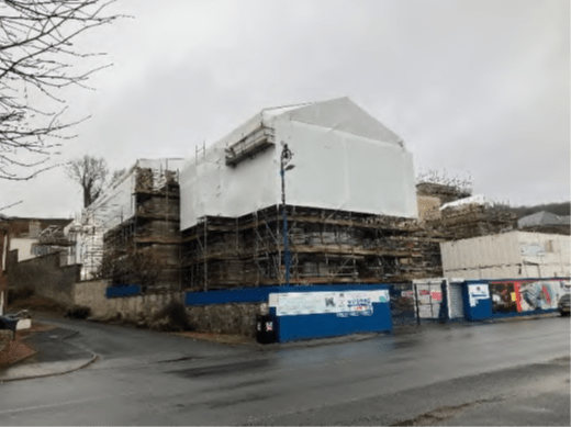 Overview of site from Argyle Street.
