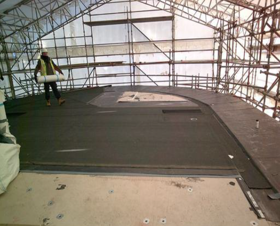 new roof membrane being finalised