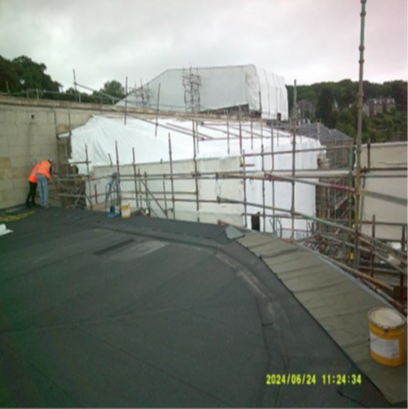 Looking back towards Main Building from Rotunda roof