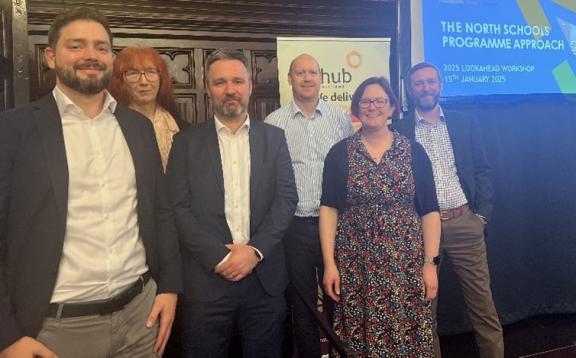 Diane Forsyth, Mull Campus Team Project Manager with Robertson Group Representatives