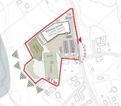 Mull Campus preferred site location map