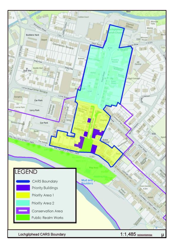 Lochgilphead CARS grant area map