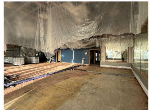 Helensburgh leisure centre, floor removed