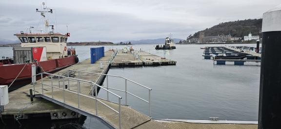 Breakwaters 2 and 3alongside - Both breakwaters safely relocated and ready to be separated