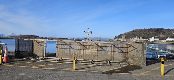 Recovered Bridge -the lost bridge on the pier ready for inspection
