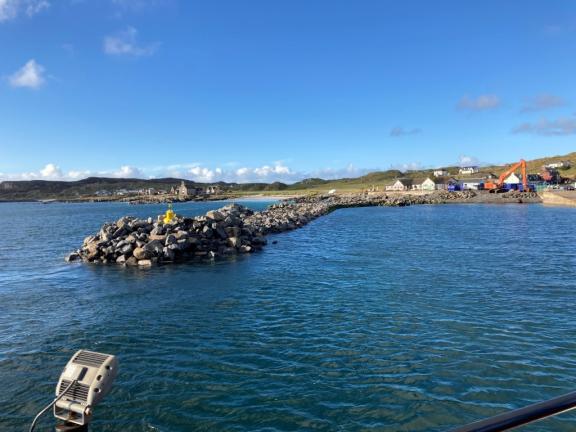 Core rock replacement looking towards Iona from sea