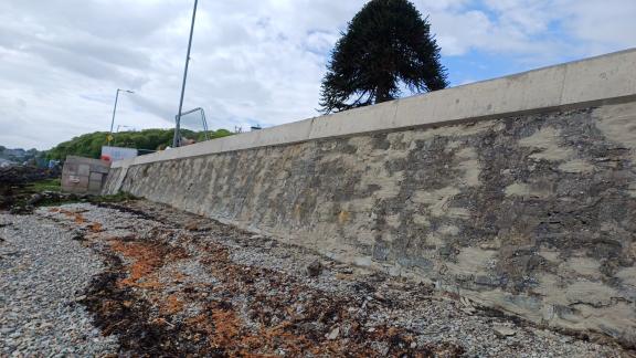 Ardbeg - existing wall cope and pointing repairs