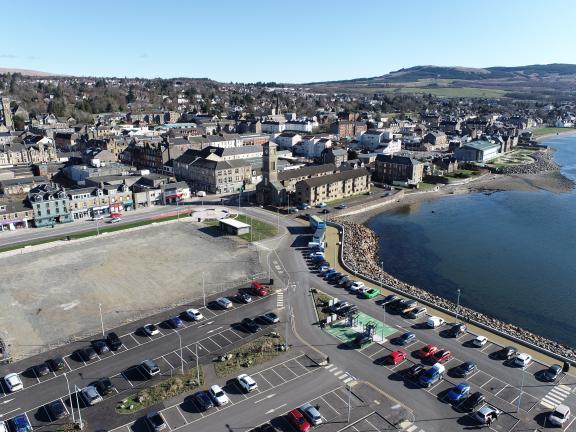 An aerial view of the Helensburgh Waterfront