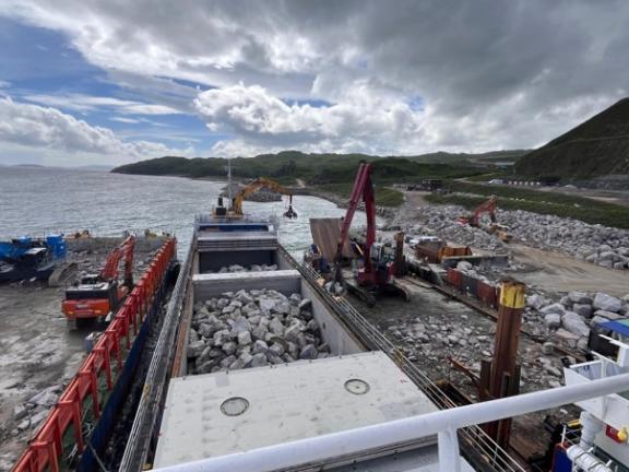Breakwater – Glensanda Quarry rock loading operations