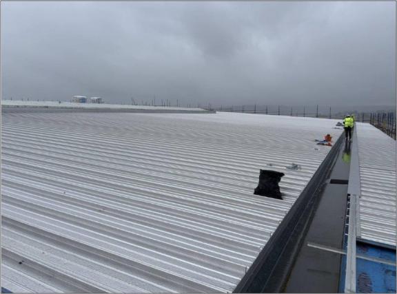 Image shows completed roof works 