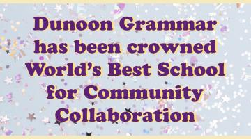 Dunoon Grammar has been crowned World's Best School for Community Collaboration