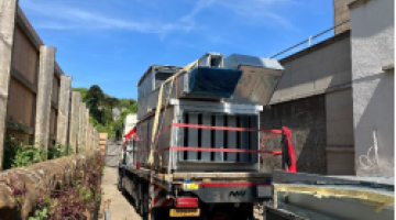 Mechanical and engineering plant stored on a lorry for removal from site