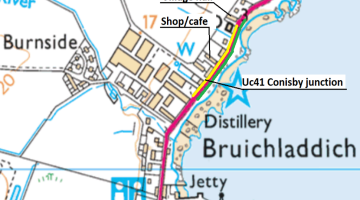 map showing where road will be improved