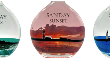 three pictures of gin bottles