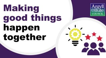 decorative graphic that reads making good things happen together