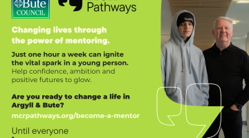 Image shows a young person with their mentor 