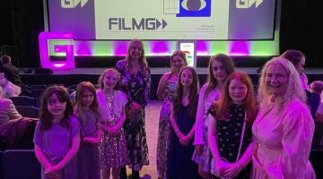 Councillor Luna Martin with finalists Port Appin Primary School who made the journey all the way to Glasgow.