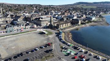 An aerial view of the Helensburgh Waterfront