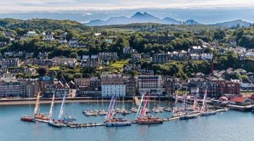 Clipper race boats in Oban