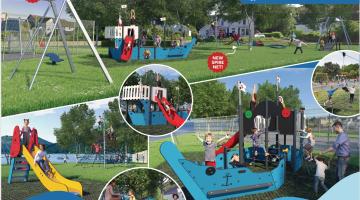 Image shows Sandbank play area with how the new upgrades will look including new play equipment 