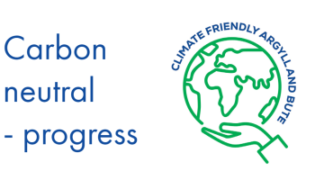 Hand with globe and text