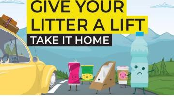 Take your litter home sticker