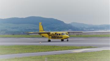 A photo of a Hebridean Air plane
