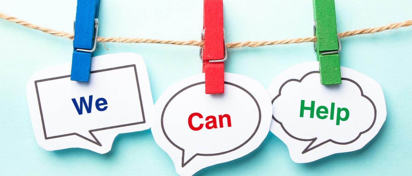 Picture saying We Can Help