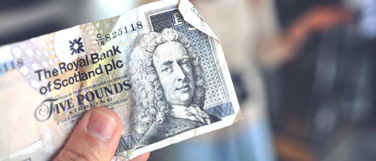 Scottish five pound note (RBS)