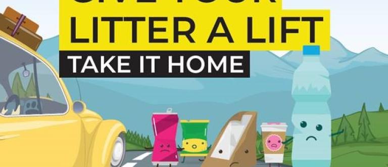 Take your litter home sticker