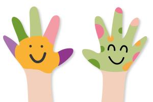 Painted Hands Graphic