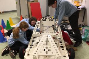 Colgrain pupils building their goblin car 