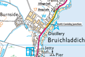 map showing where road will be improved