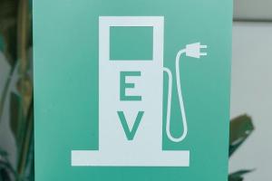 sign for an Electric vehicle charger
